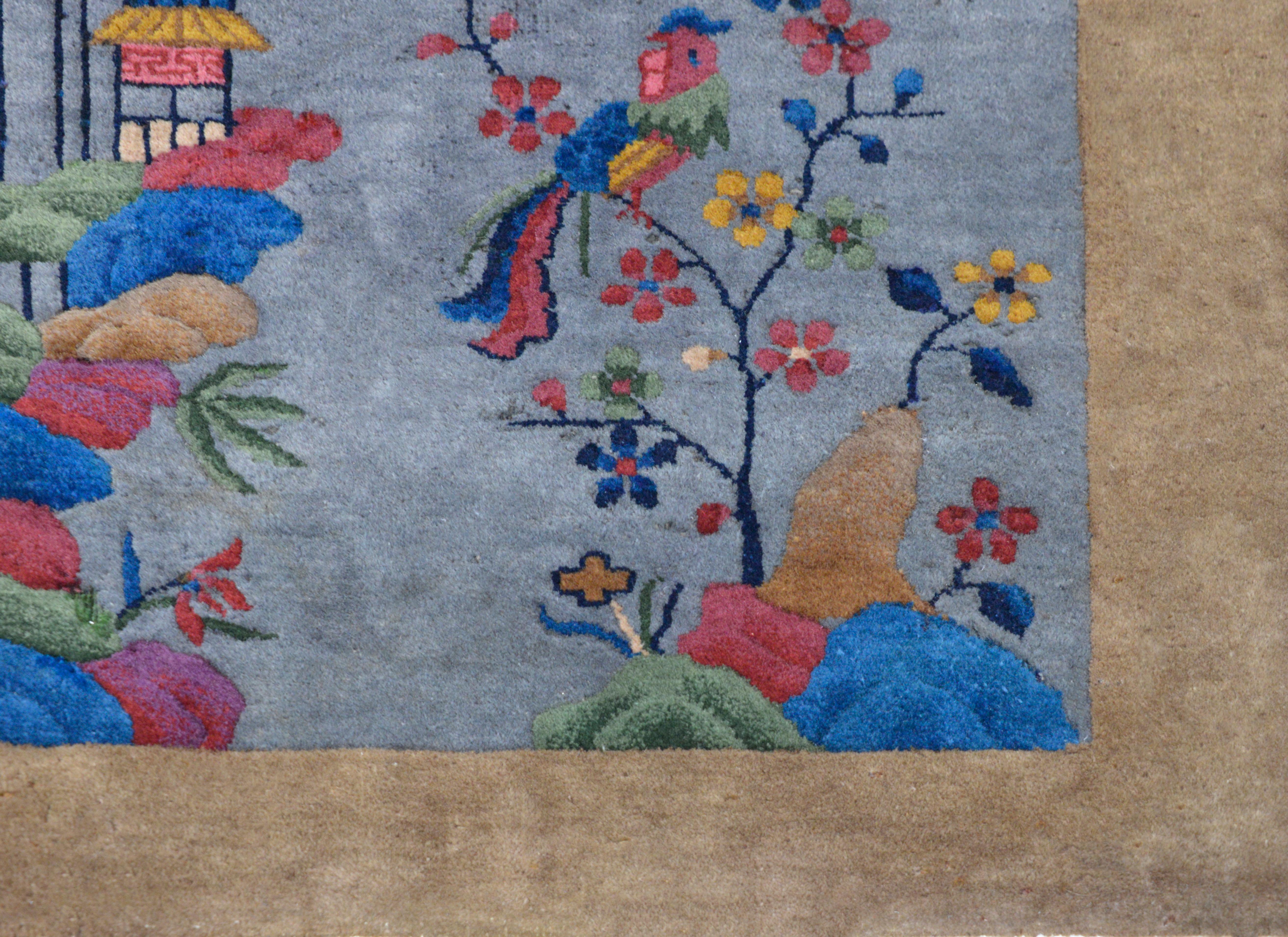 Süßer chinesischer Art-Deco-Teppich (Wolle)