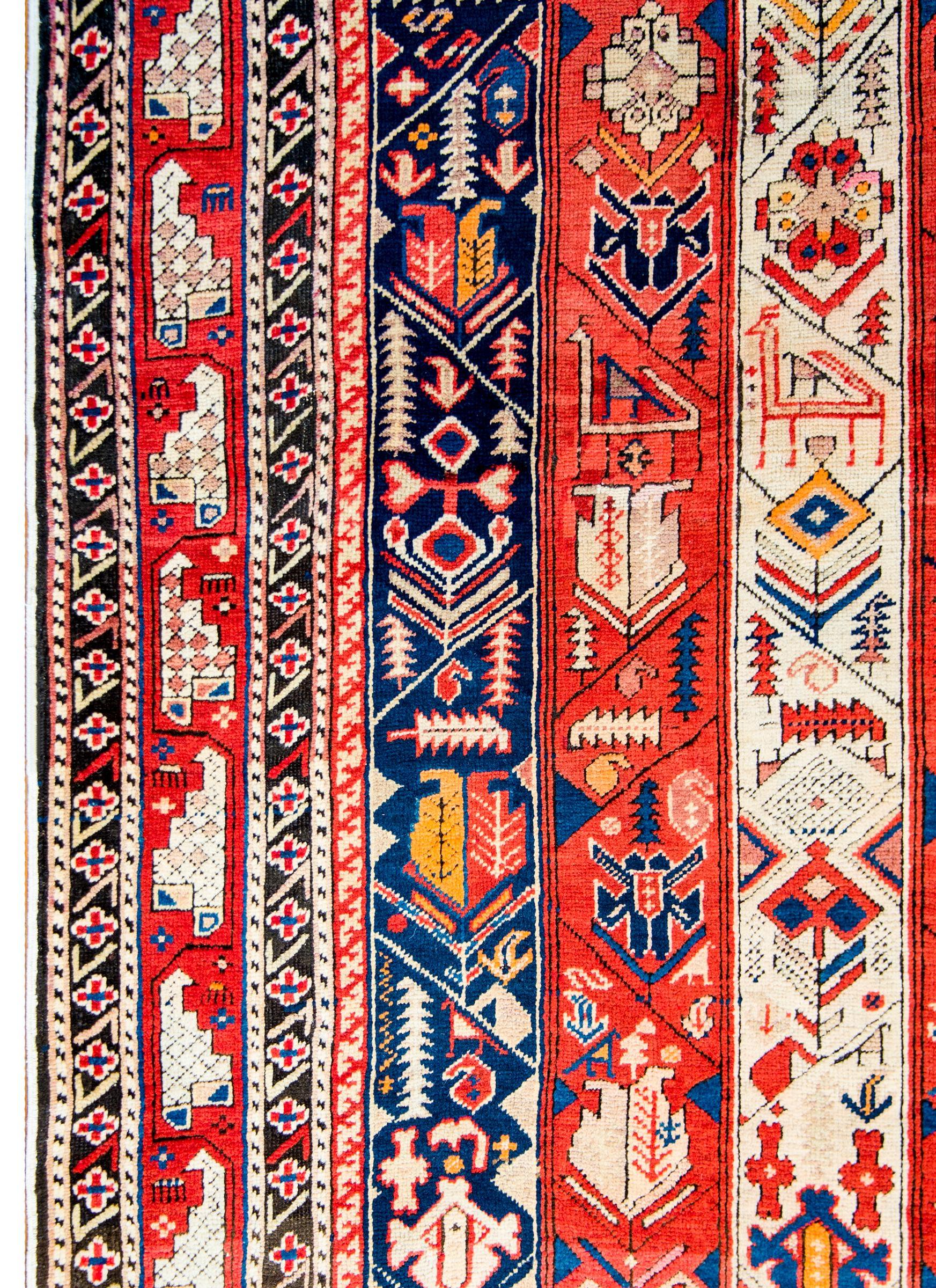 Tribal Sweet Early 20th Century Azerbaijani Prayer Rug For Sale