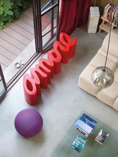 Sweet Fuchsia Amore Bench by Giò Colonna Romano