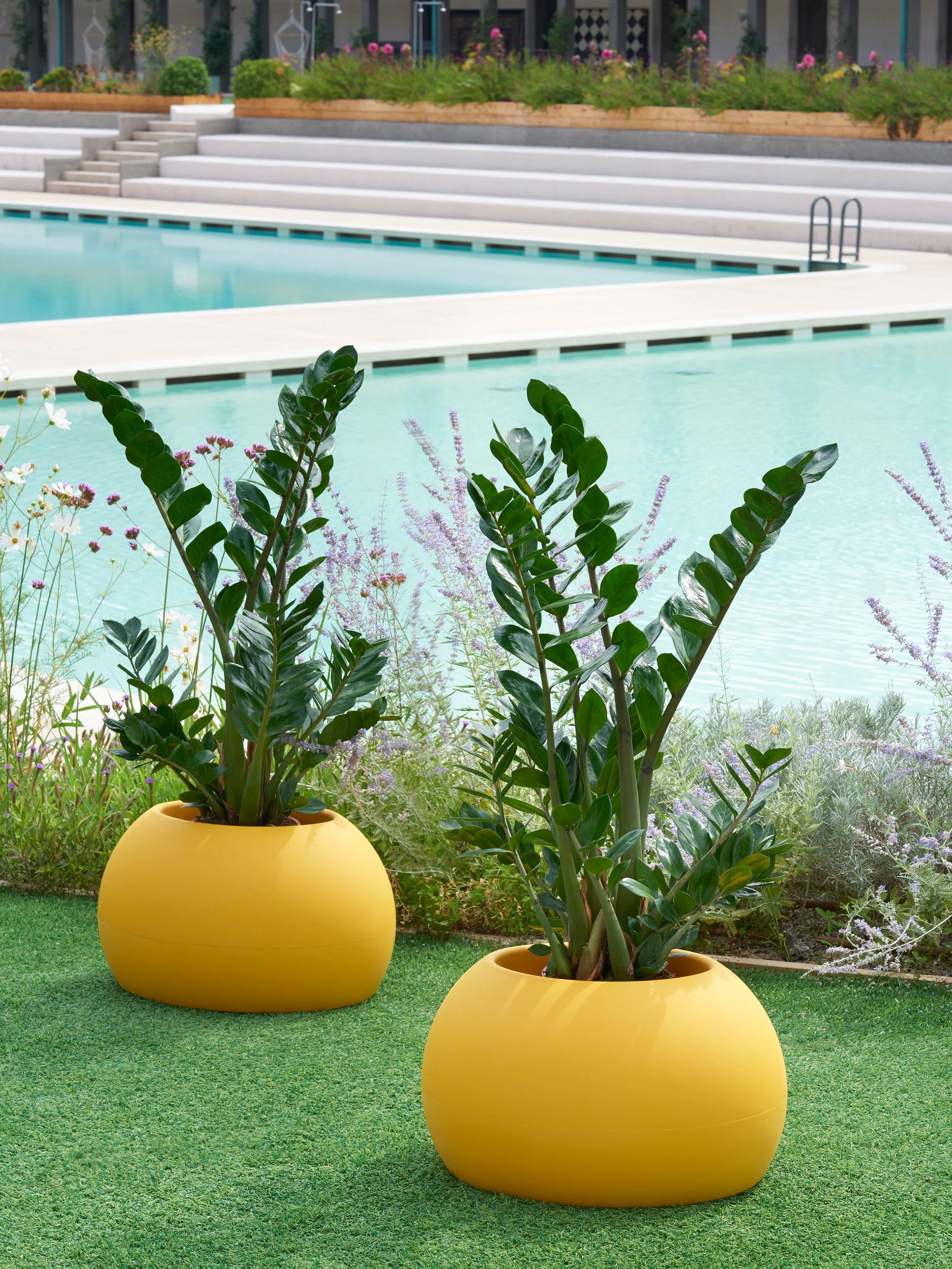 Sweet Fuchsia Blos Pot by Karim Rashid
Dimensions: D 42 x W 55 x H 32 cm.
Materials: Polyethylene.

This product is suitable for indoor and outdoor use. Please contact us.

Our stories happen in places precious to us. SLIDE was born from the desire