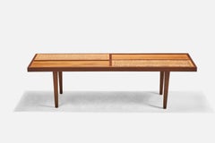 Sweet Home, Coffee Table, Teak, Rattan, Hong Kong, 1970s