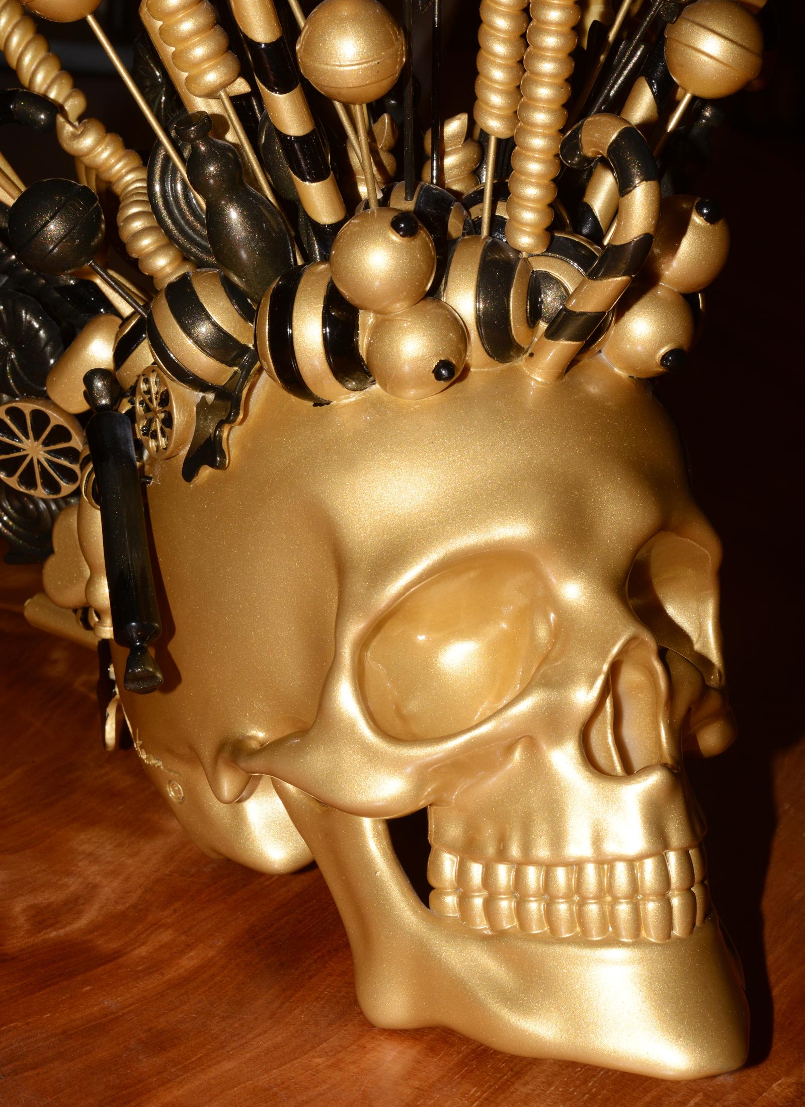 Sweet Life Skull Sculpture For Sale 3