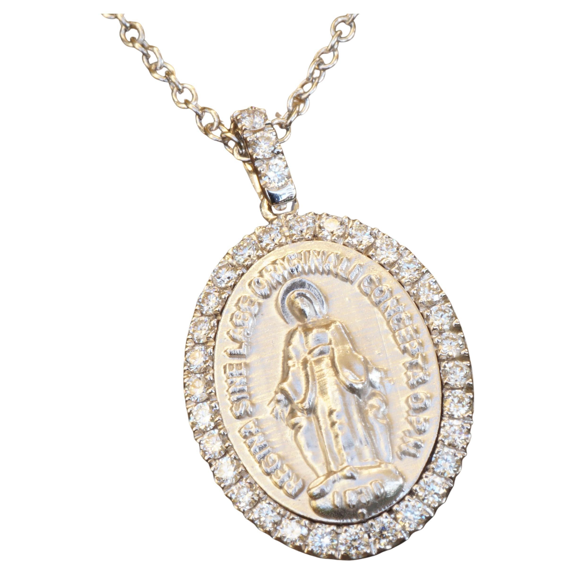 Sweet Madonna Pendant Made in Italy 0.21 Ct TW VS White Gold 18 Kt Highend  Work For Sale at 1stDibs | gold work sweet