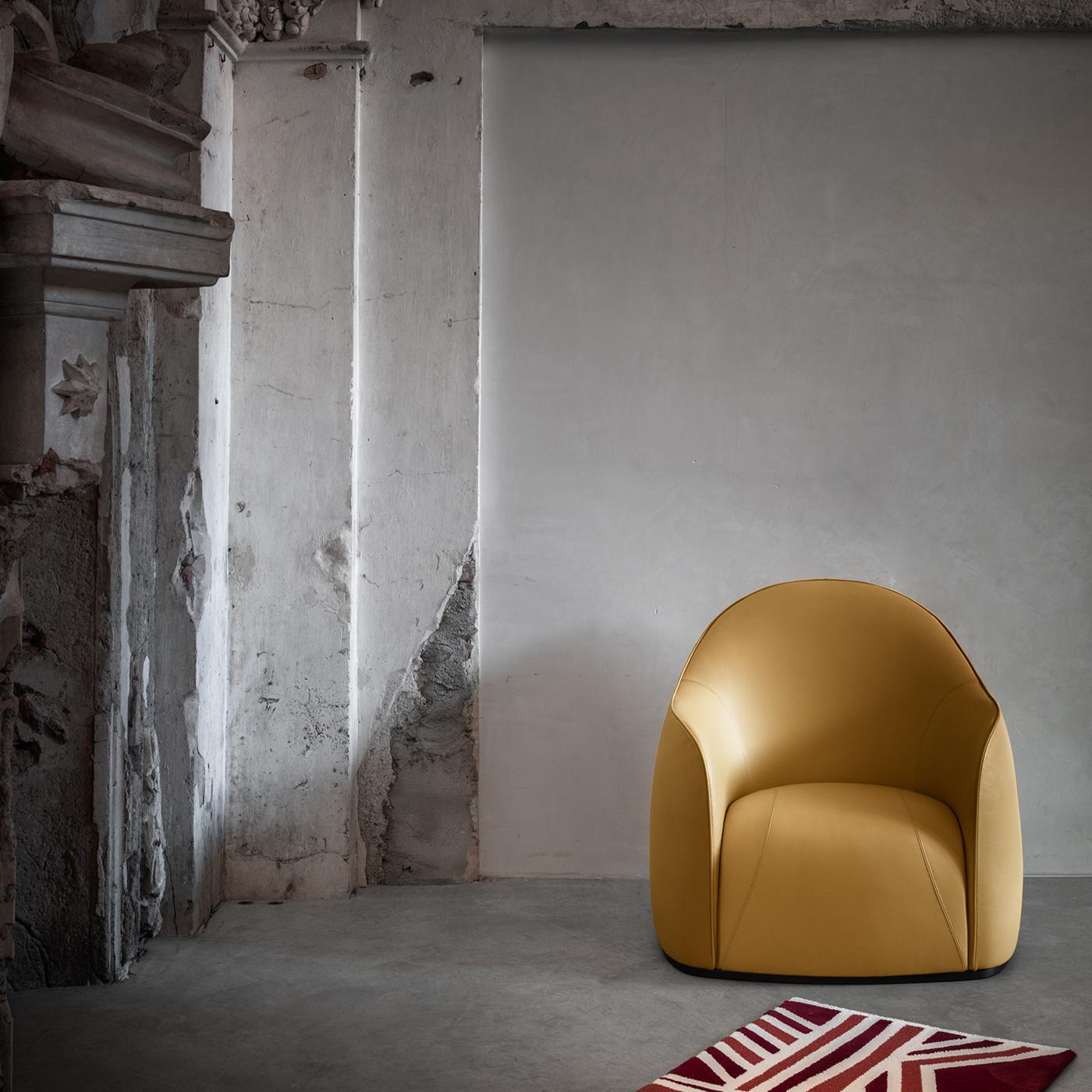 Italian Sweet Mustard Armchair by Elisa Giovannoni For Sale