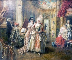 "Sweet Notes" Oil on Panel by Fausto Giusto, Signed