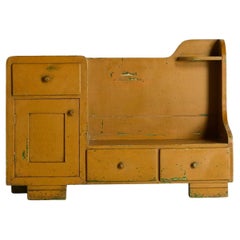 Sweet Overpainted Kitchen Cabinet, Drawers France, 1950s