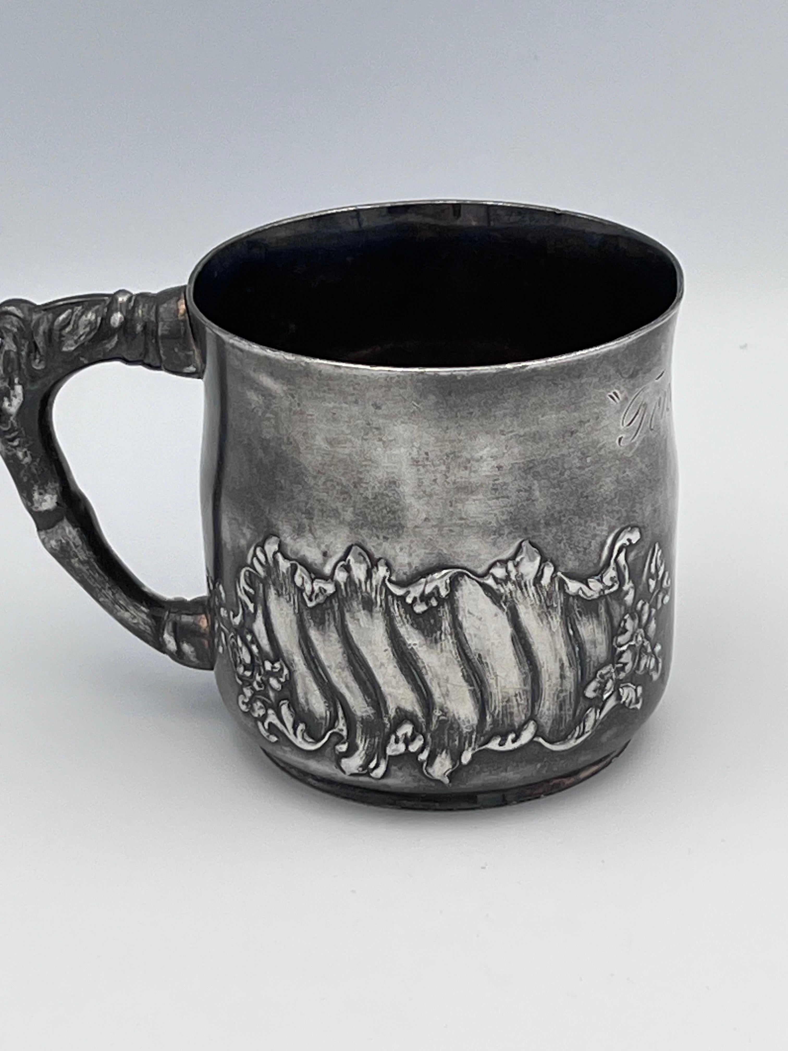 Americano Sweet Pairpoint Manufacturing Co. Tazza per neonato o per battesimo con incisione 