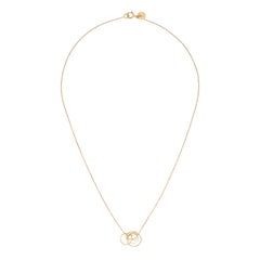 18 Karat Yellow Gold Bubble Necklace with Cluster of Interlinked Circles