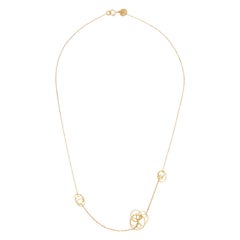 Sweet Pea 18 Karat Yellow Gold Bubble Necklace with Clusters of Circles