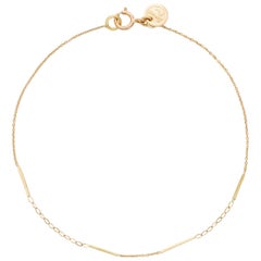 Sweet Pea 18k Yellow Gold Fine Chain Sycamore Bracelet