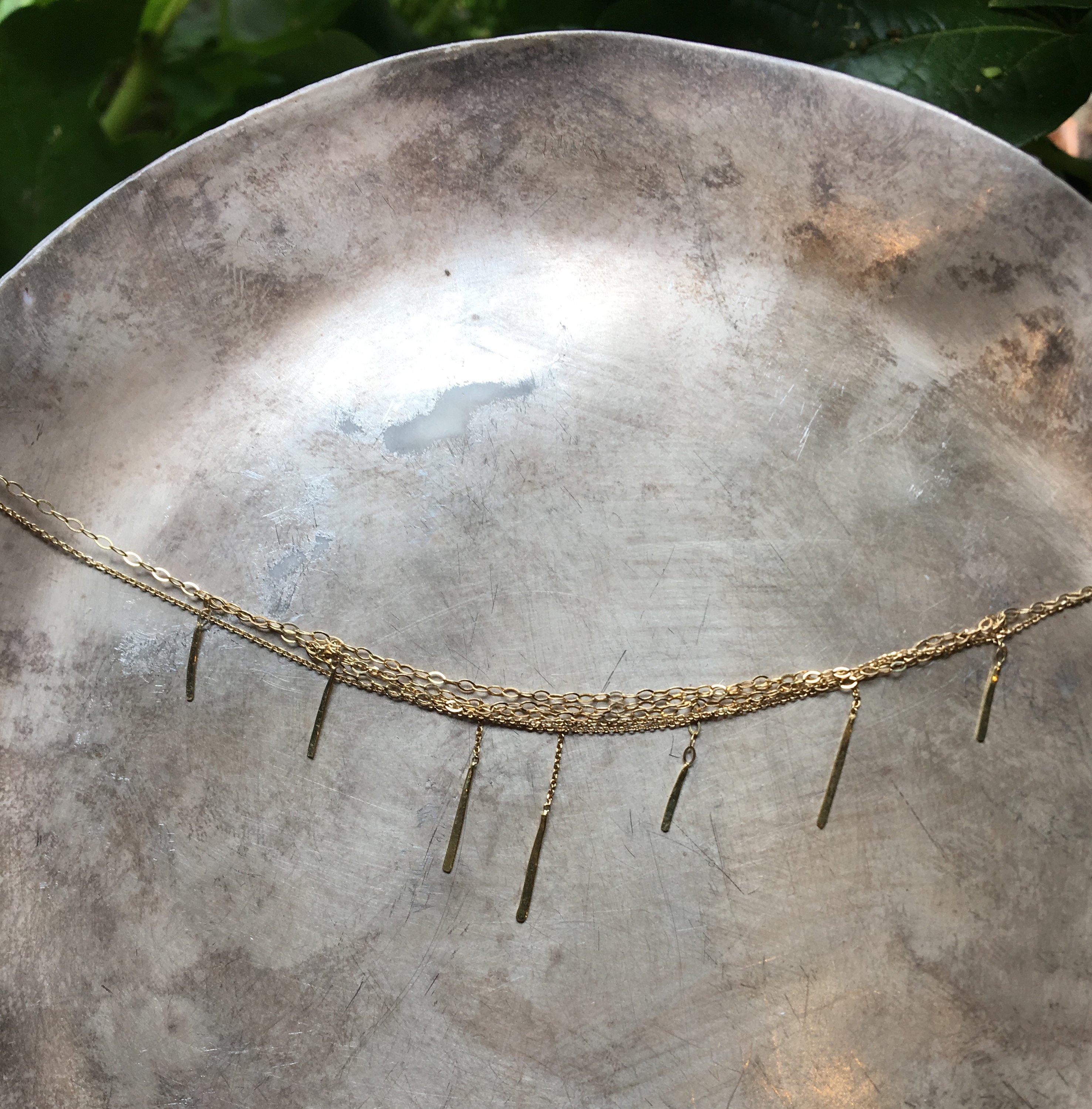 This 18k yellow gold bracelet from Sweet Pea's 'Sycamore' collection is a classic.  The length is 17cm but this design can be ordered in specific required lengths, just get in touch for more details. With a section of layered chains and small