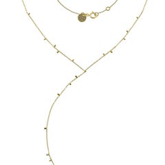 Sweet Pea Gold Dust 18 Karat Yellow Gold Lariat Necklace