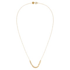 Sweet Pea Gold Tassel 18 Karat Yellow Gold Necklace with Layered Chains