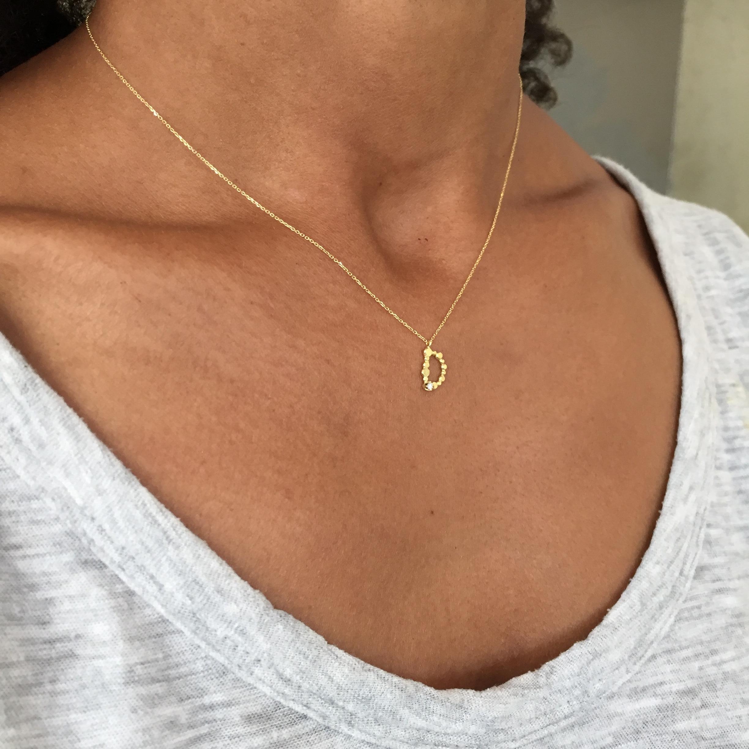 letter d gold necklace
