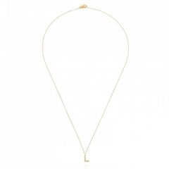 Sweet Pea Initial Letter Diamond and 18k Yellow Gold Letter 'L' Charm Necklace