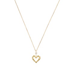 Sweet Pea 'Love Letters' Diamond & 18k Yellow Gold Heart Charm Pendant Necklace
