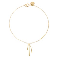 Sweet Pea Sycamore 18k Yellow Gold Bracelet With Hanging Bar Details