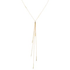 drop gold necklace Sweet Pea Sycamore 18k Yellow Gold Necklace With Long Layered Chain Drop