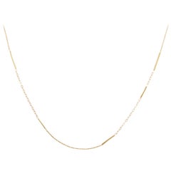 Sweet Pea Sycamore 18 Karat Yellow Gold Single Strand Chain Necklace with Bars