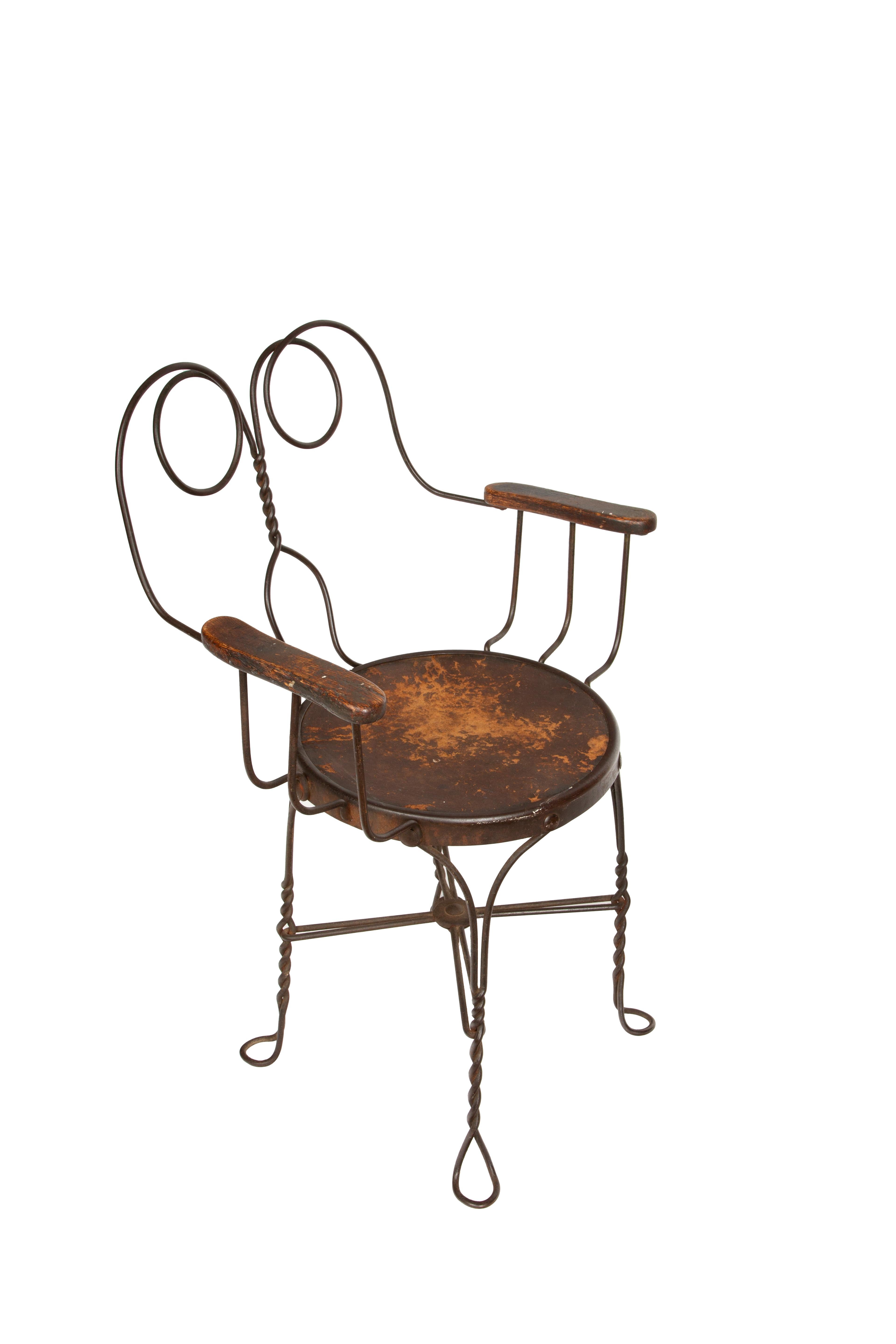 Sweet Seat Treats: Antique Parlor Perches (Pair of Ice Cream Parlor Chairs) 5