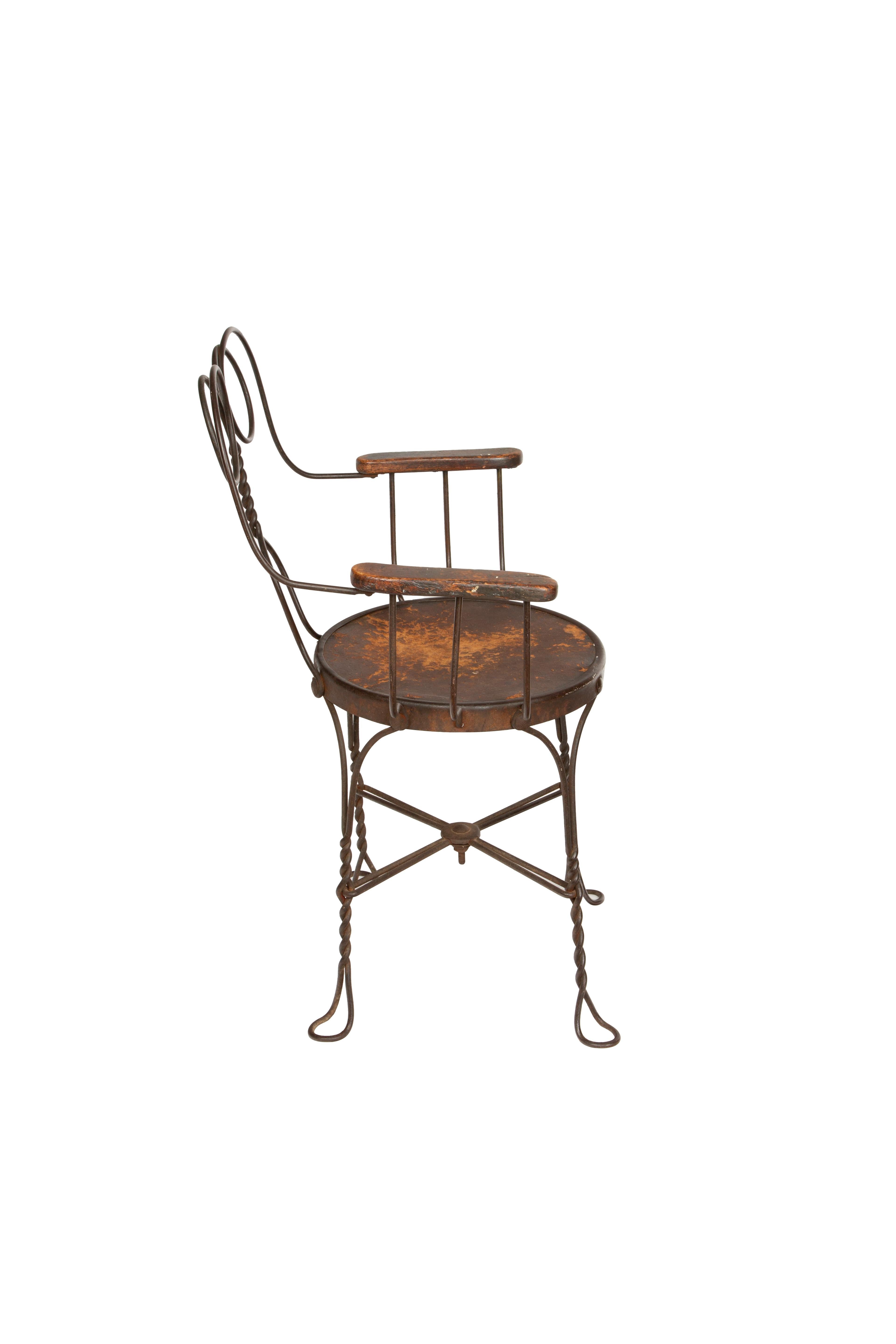 Sweet Seat Treats: Antique Parlor Perches (Pair of Ice Cream Parlor Chairs) 6