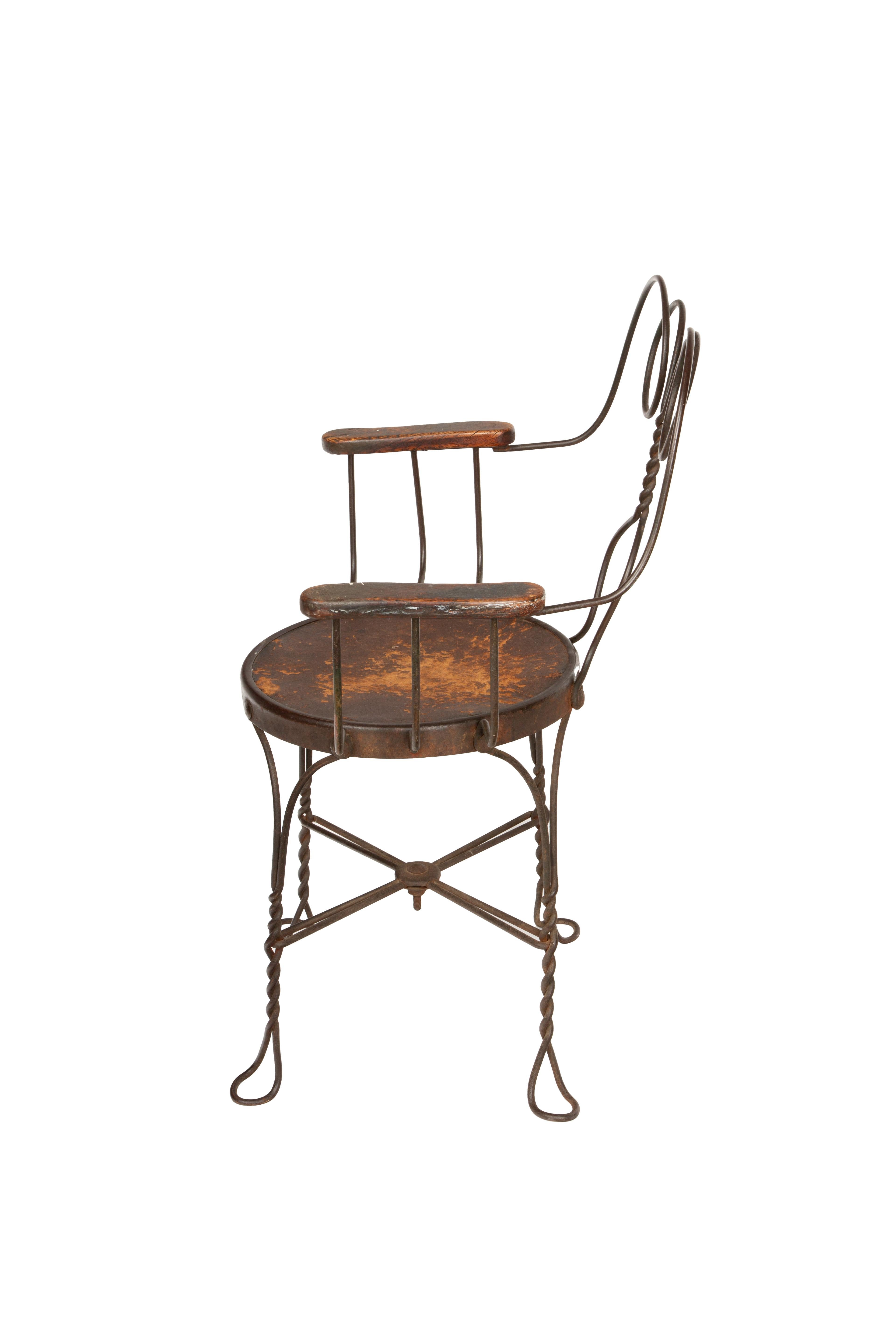 Sweet Seat Treats: Antique Parlor Perches (Pair of Ice Cream Parlor Chairs) 7
