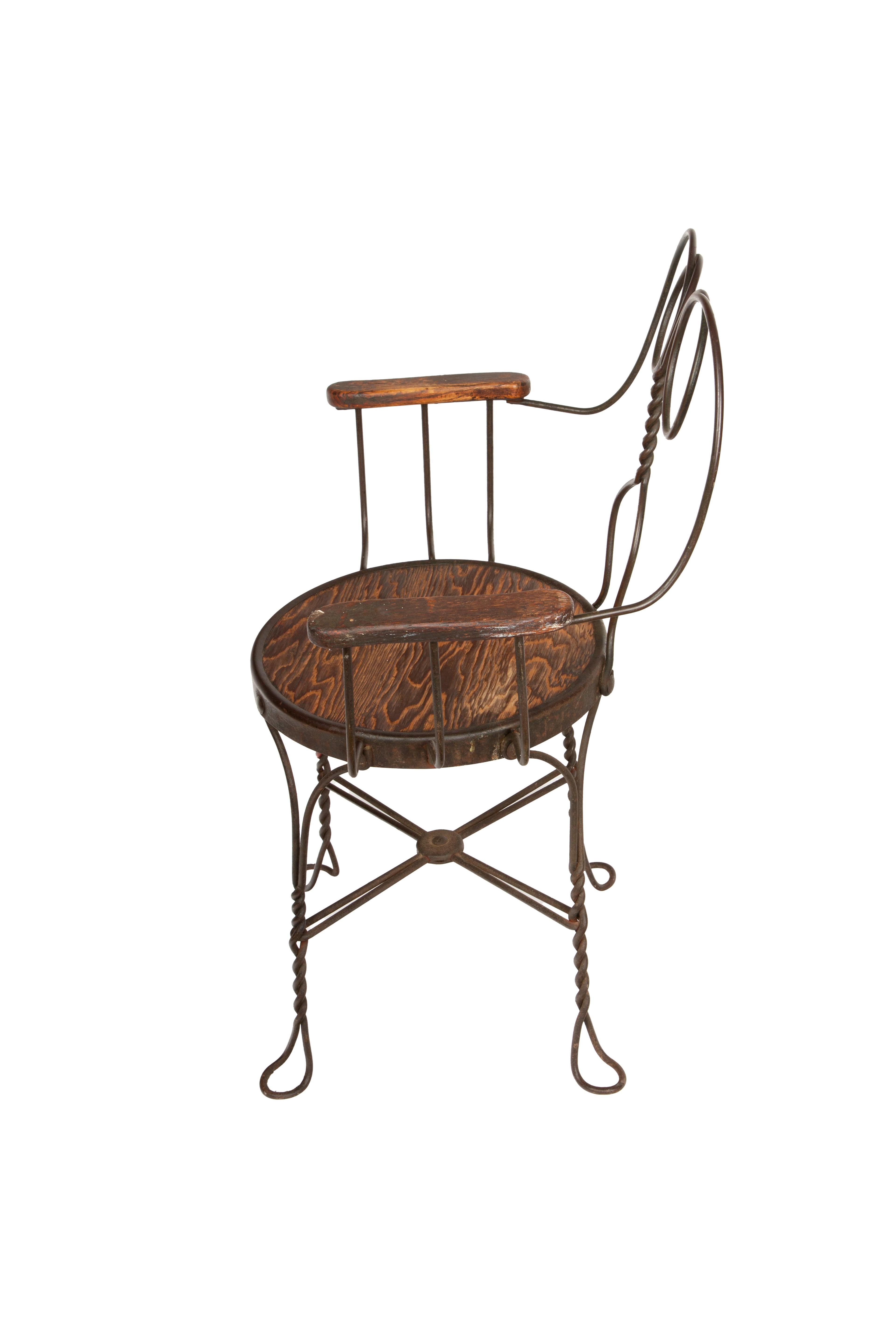 Iron Sweet Seat Treats: Antique Parlor Perches (Pair of Ice Cream Parlor Chairs)