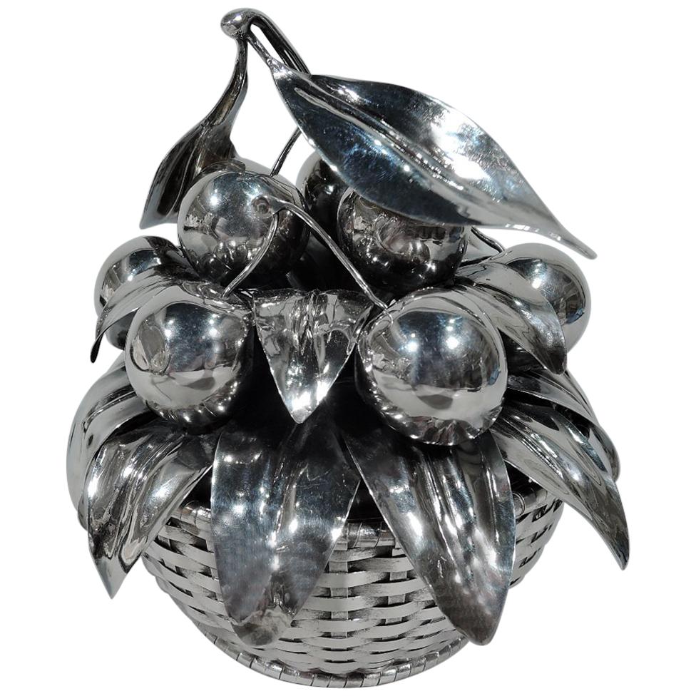 Sweet Sterling Silver Cherry Basket by Buccellati