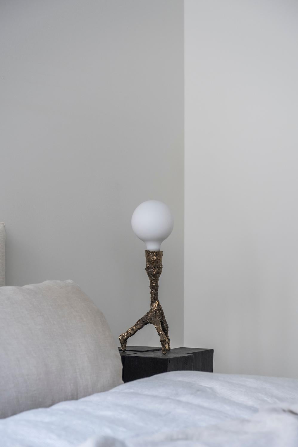 Sweet Thing II, Unique Bronze Sculptural Lamp, Signed by William Guillon For Sale 8