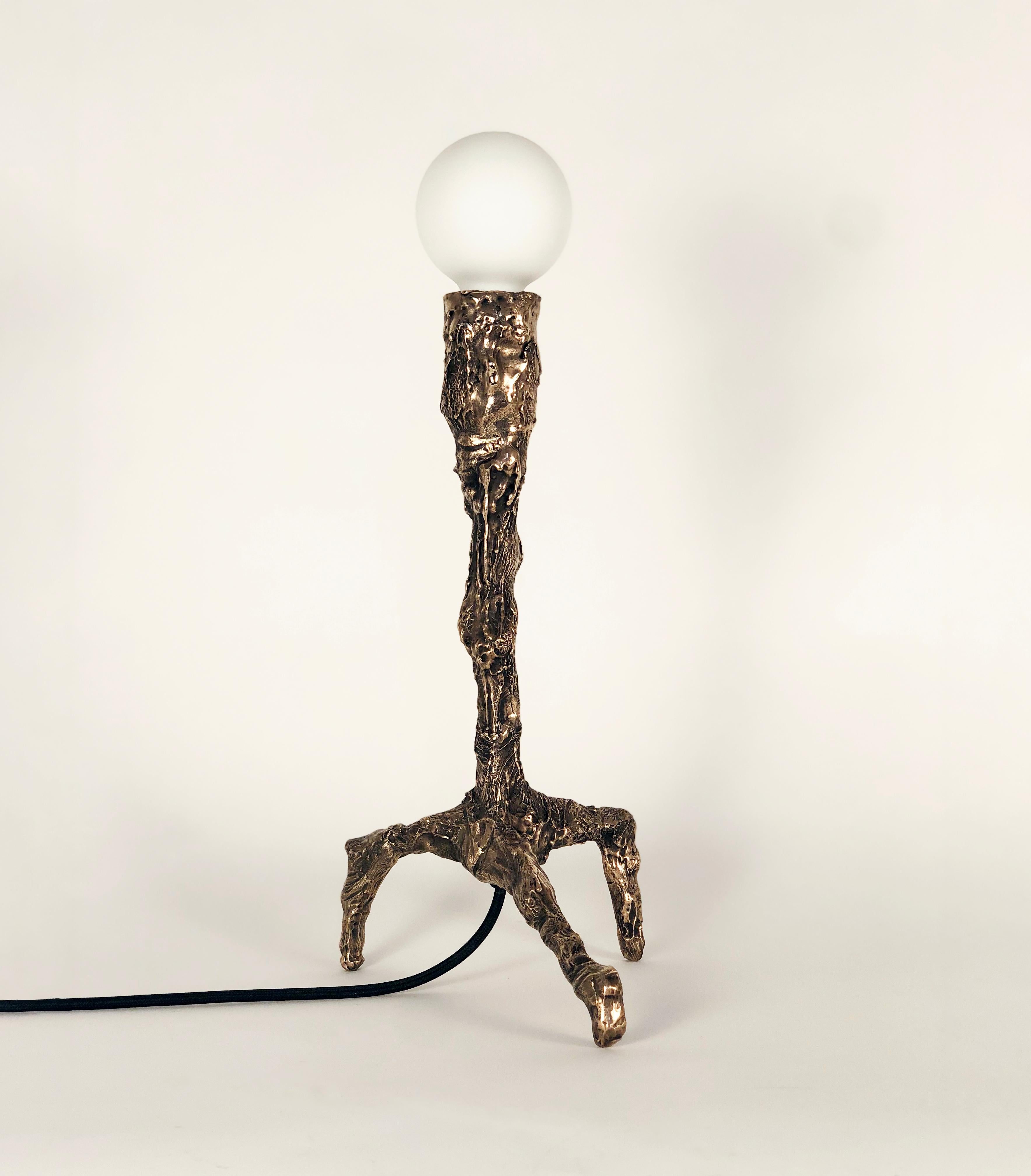 Post-Modern Sweet Thing II, Unique Bronze Sculptural Lamp, Signed by William Guillon For Sale