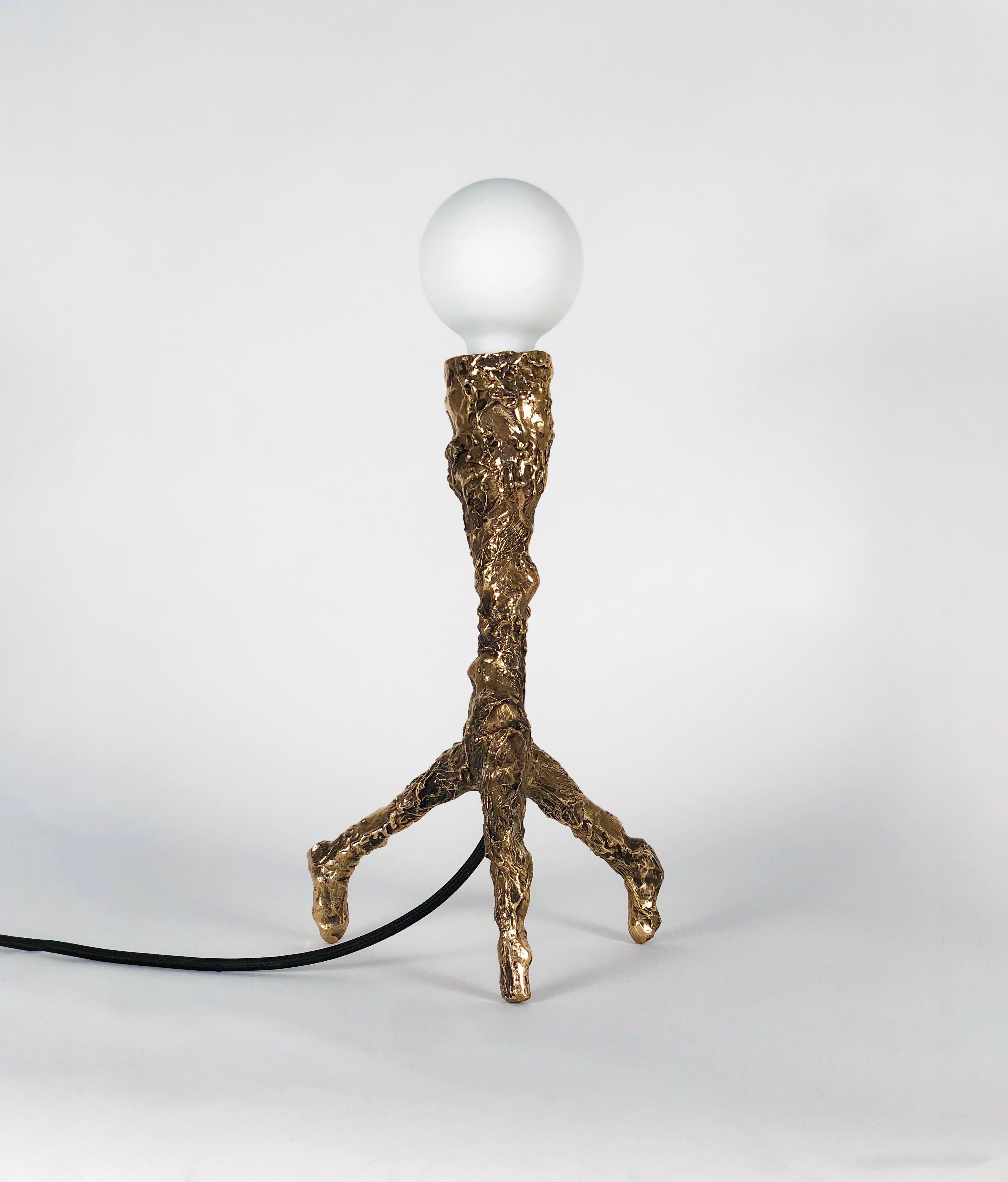 Post-Modern Sweet Thing III, Unique Bronze Sculptural Lamp, Signed by William Guillon For Sale
