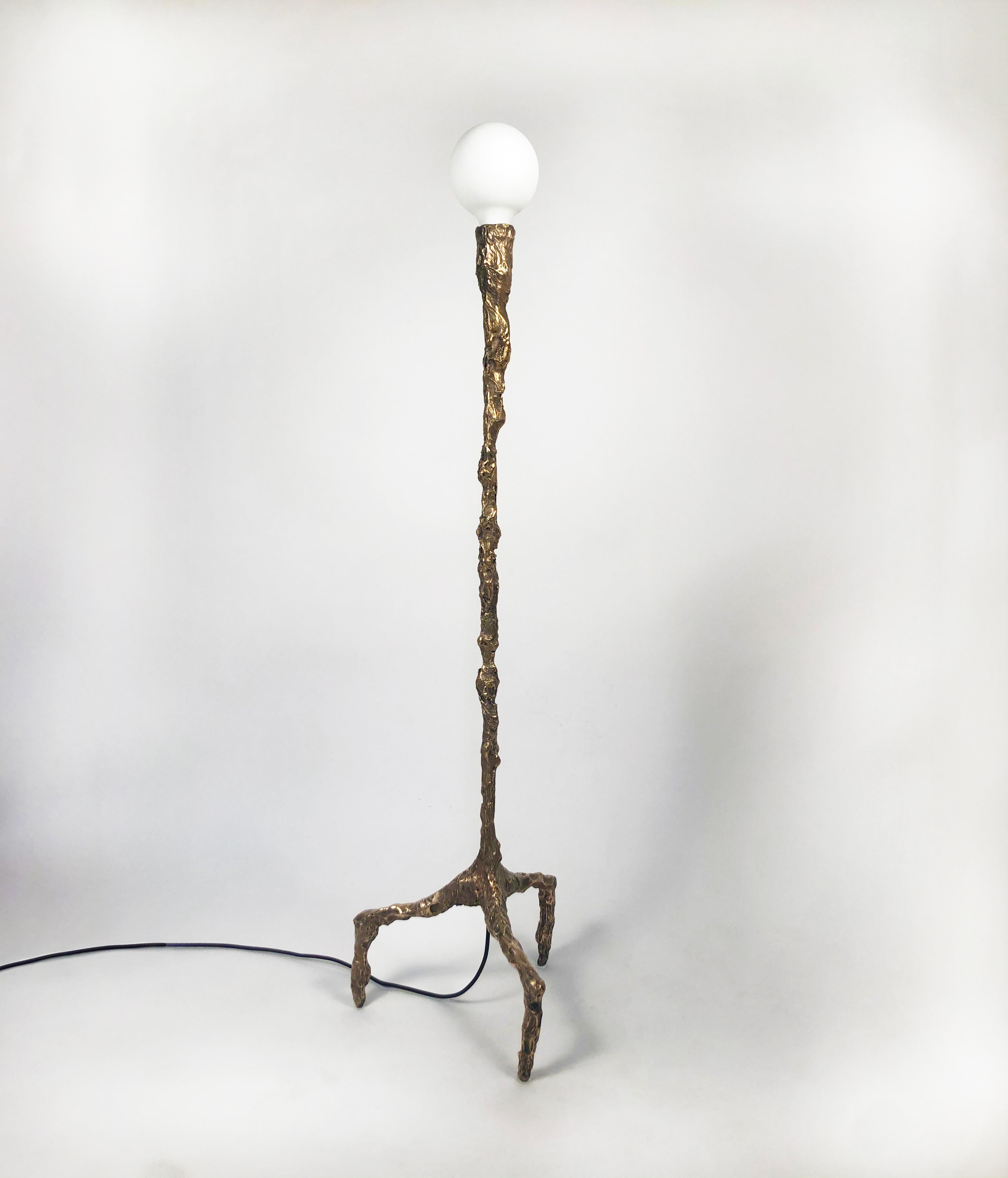 Contemporary Sweet Thing IV, Unique Bronze Sculptural Lamp, Signed by William Guillon For Sale