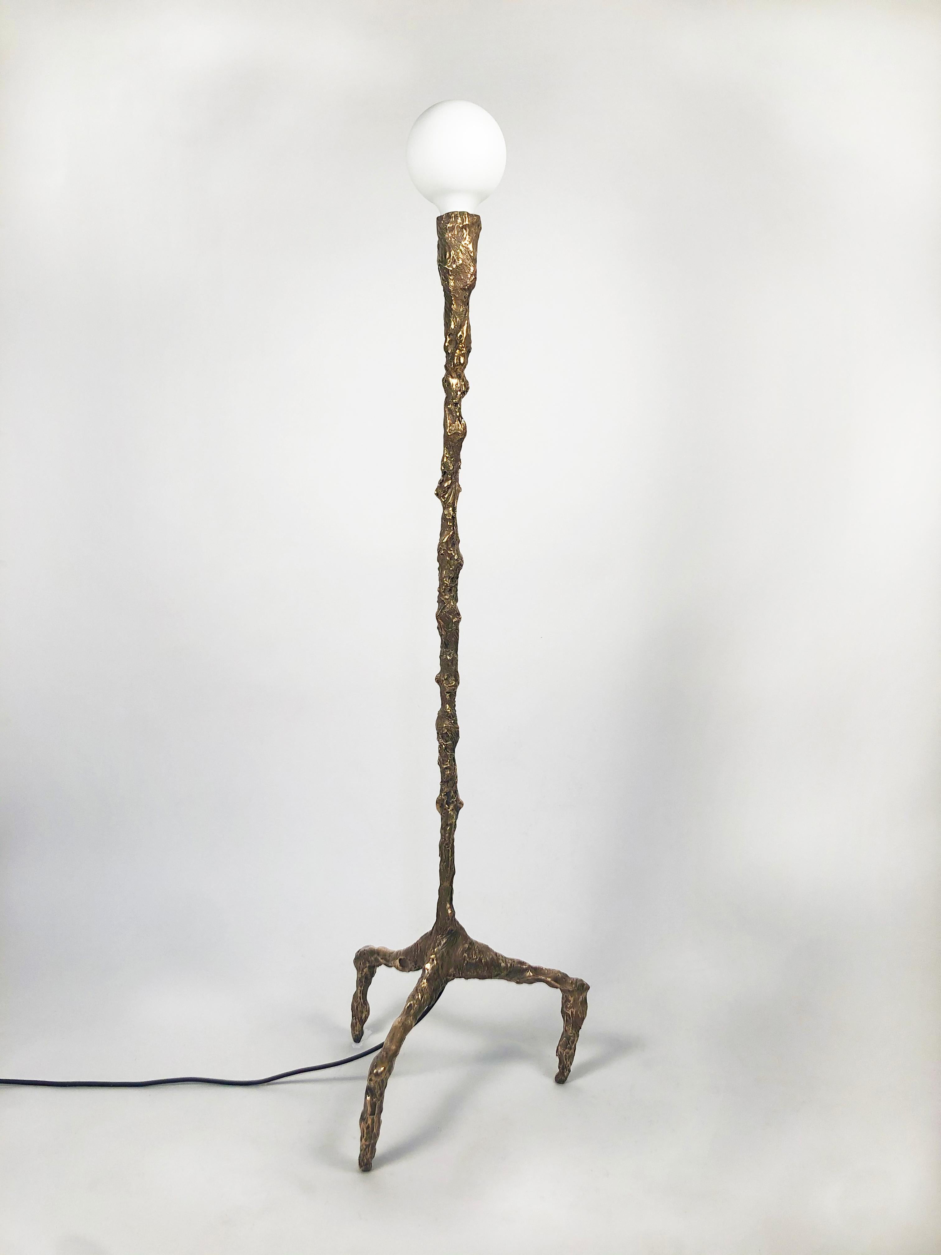 Sweet Thing IV, Unique Bronze Sculptural Lamp, Signed by William Guillon For Sale 3