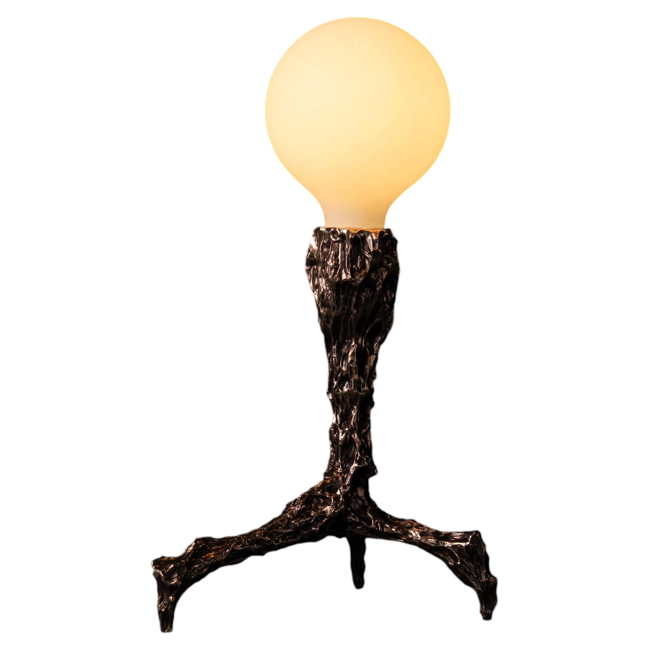 Sweet Thing Small Lamp in Patinated Cast Bronze by William Guillon For Sale