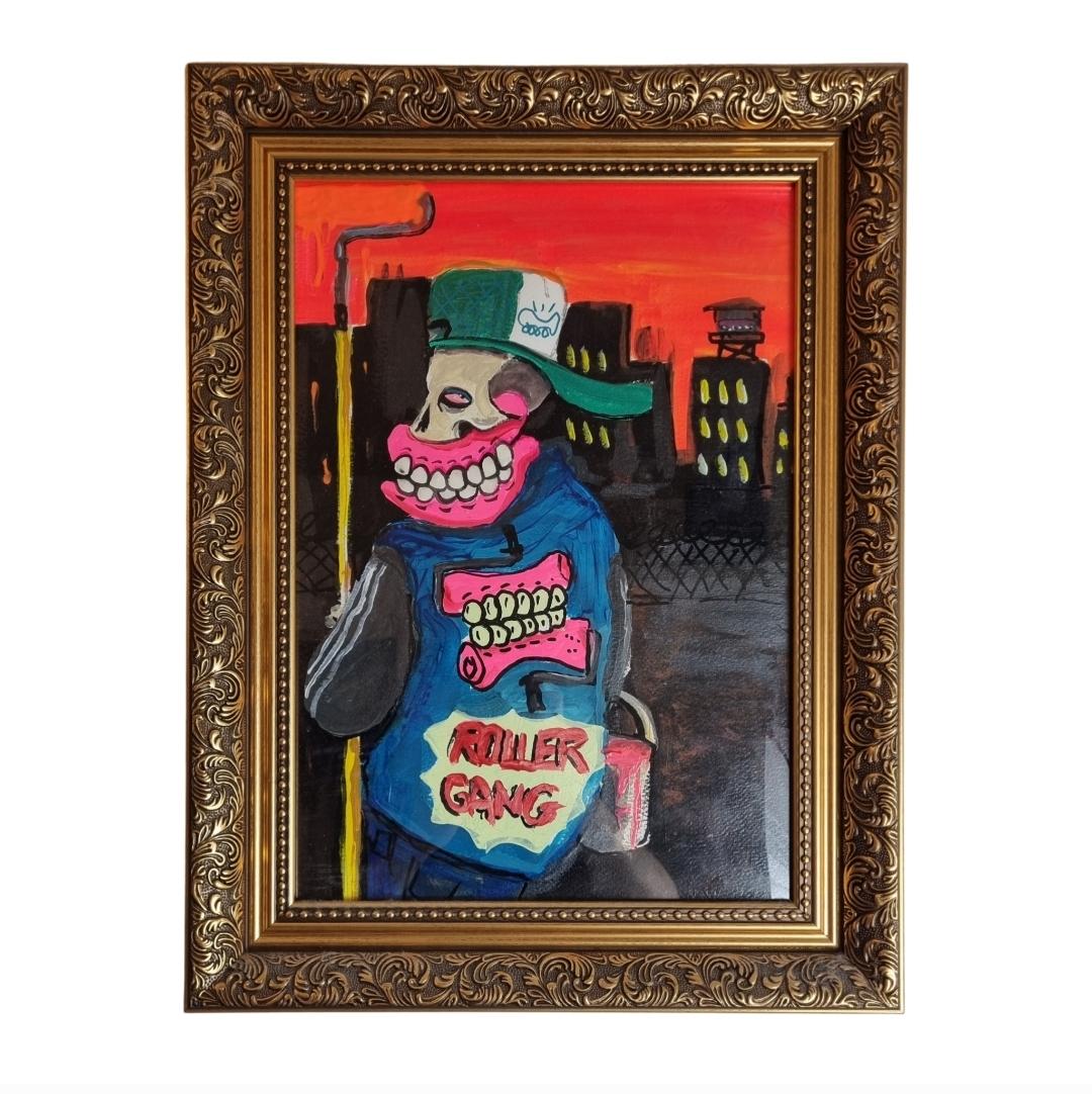 Street Art Painting by Sweet Toof , Acrylic , Framed For Sale 4