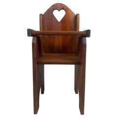 Retro "Sweetheart" Handmade Solid Wood Doll Highchair 