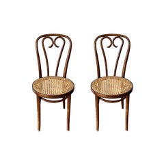 Vintage Sweetheart No. 16 Chairs Bentwood Chairs by Thonet & Zpm Radomsko, a Pair