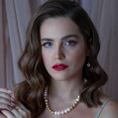 18 Karat Gold, Sweetwater-Perlen Collier