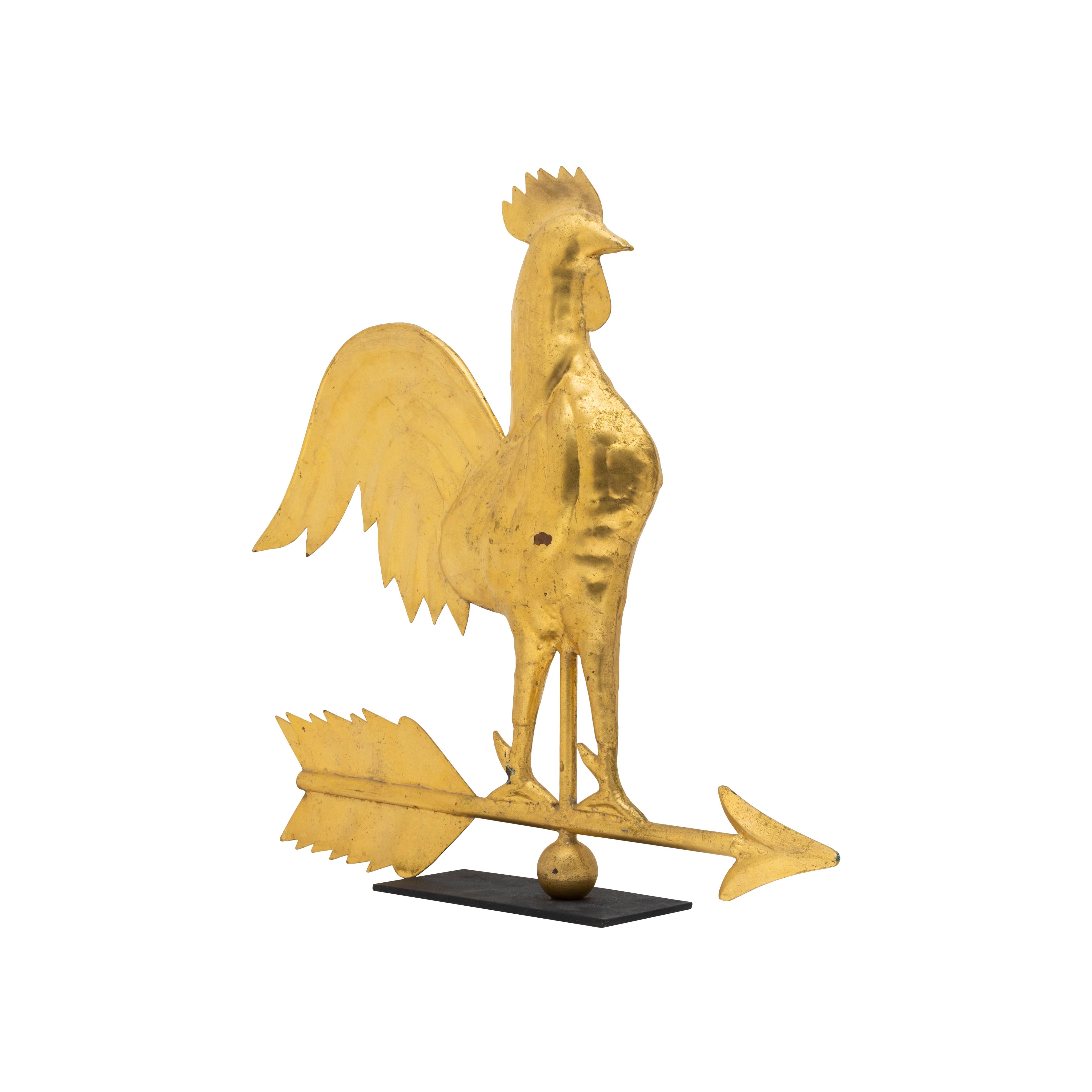 American Swelled Copper Rooster Weather Vane For Sale
