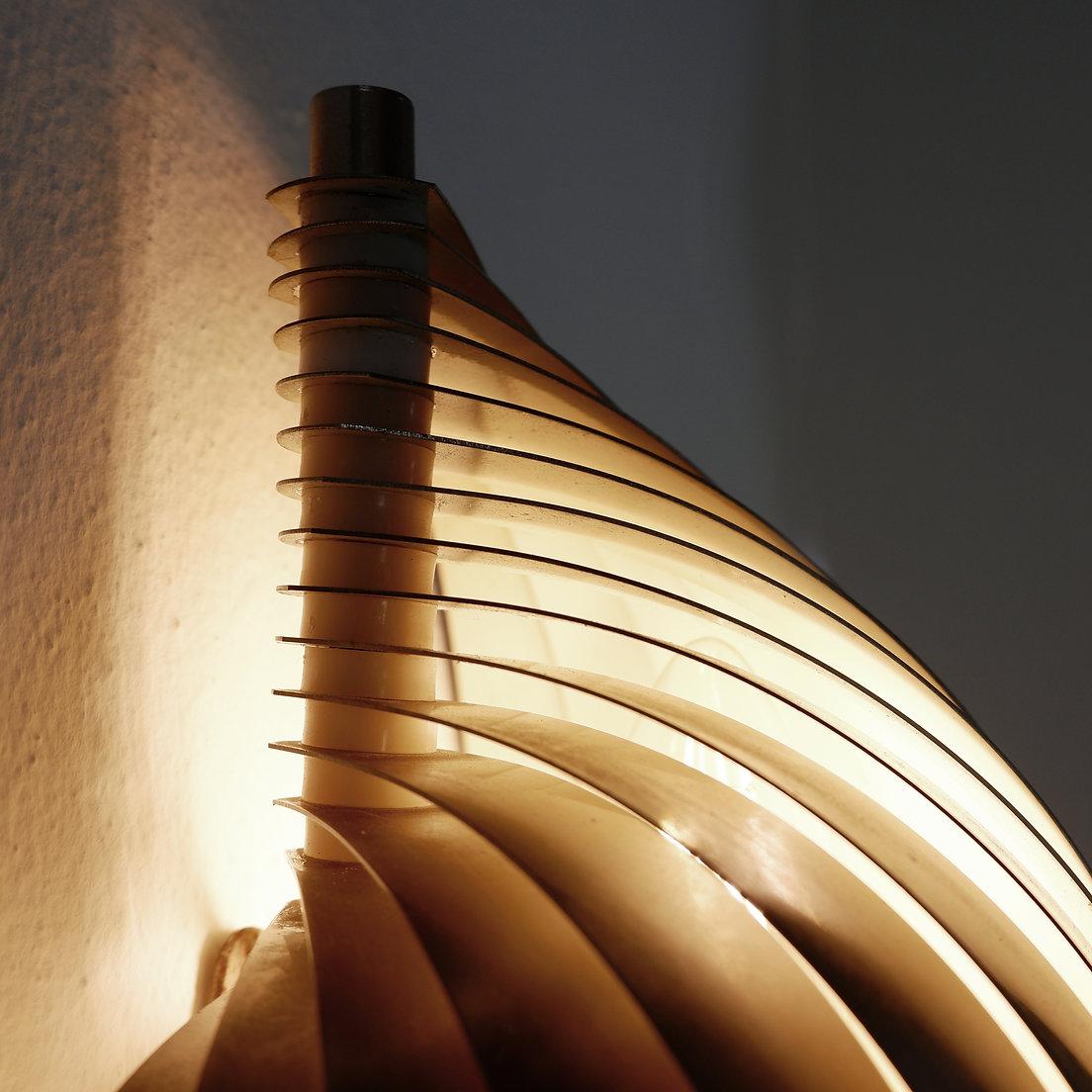 Aplique de aluminio hinchable de Henri Mathieu - Años 70 siglo XX en venta