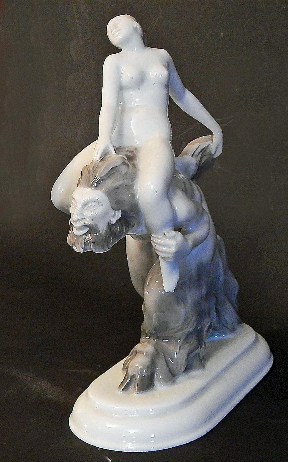 nymph and satyr sculpture