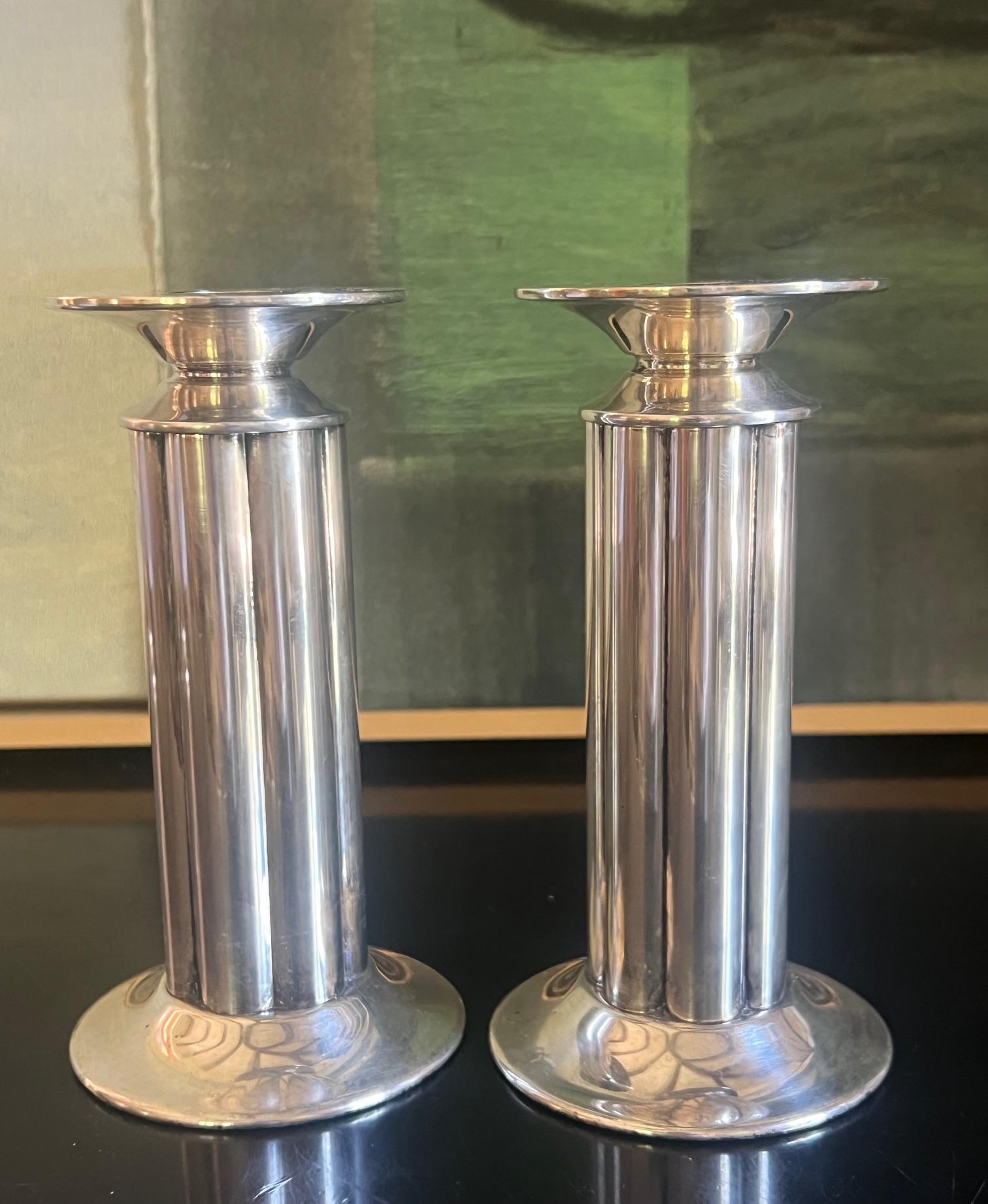 Swid Powell Candlesticks, Designed by Stern, Italian- Set of 2, c. 1980's For Sale 2