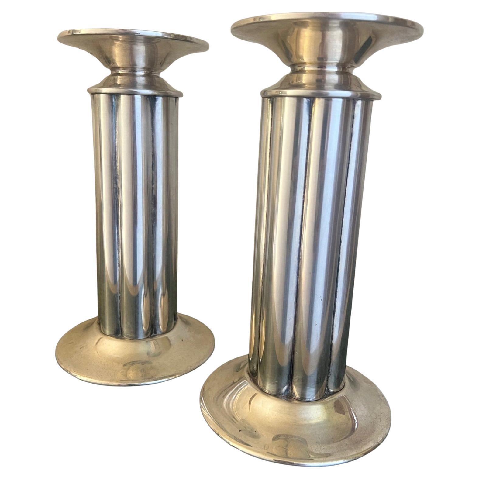Swid Powell Candlesticks, Designed by Stern, Italian- Set of 2, c. 1980's