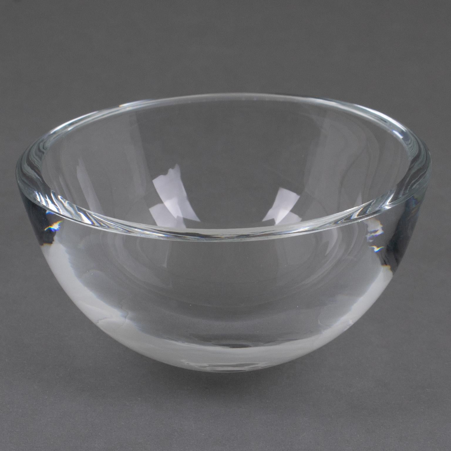 American Swid Powell for Calvin Klein Silver Plate and Crystal Caviar Bowl Dish Chiller For Sale