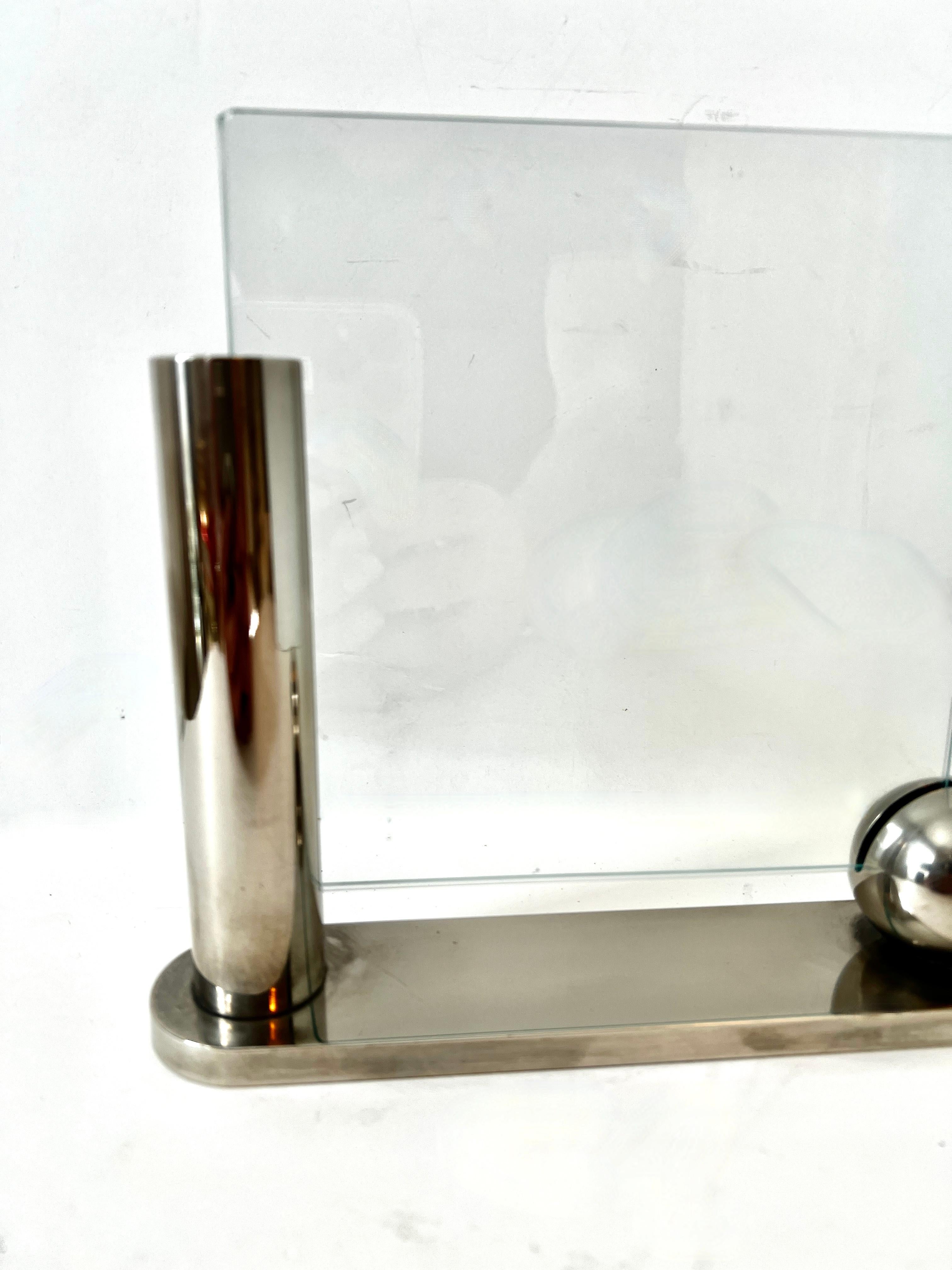 Modern Swid Powell Italian Silver Plated Chrome Picture Frame by Richard Meier