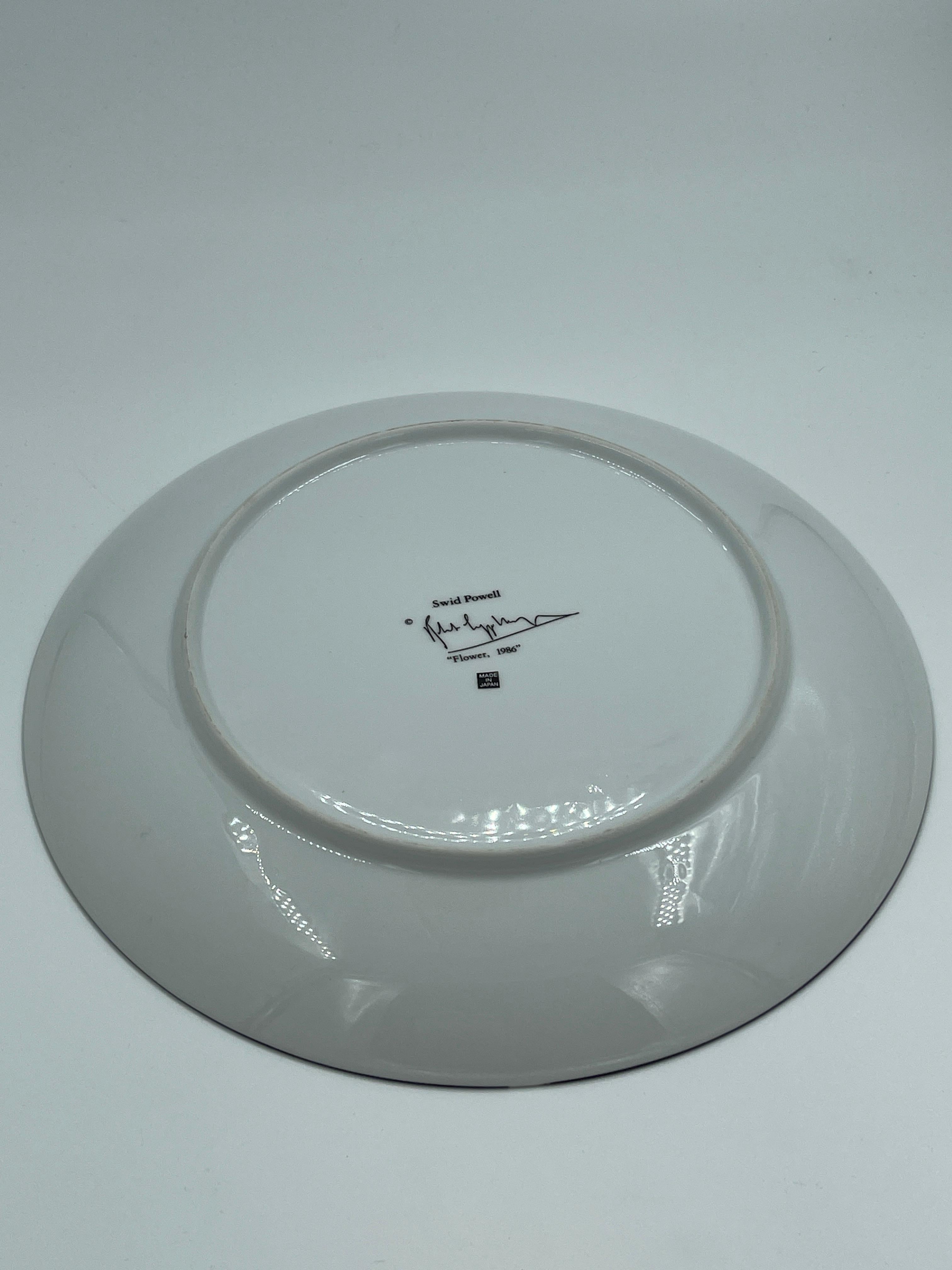 Swid Powell - Robert Mapplethorpe Porcelain Plates, Orchid - Flower - Calla Lily In Excellent Condition For Sale In GRONINGEN, NL