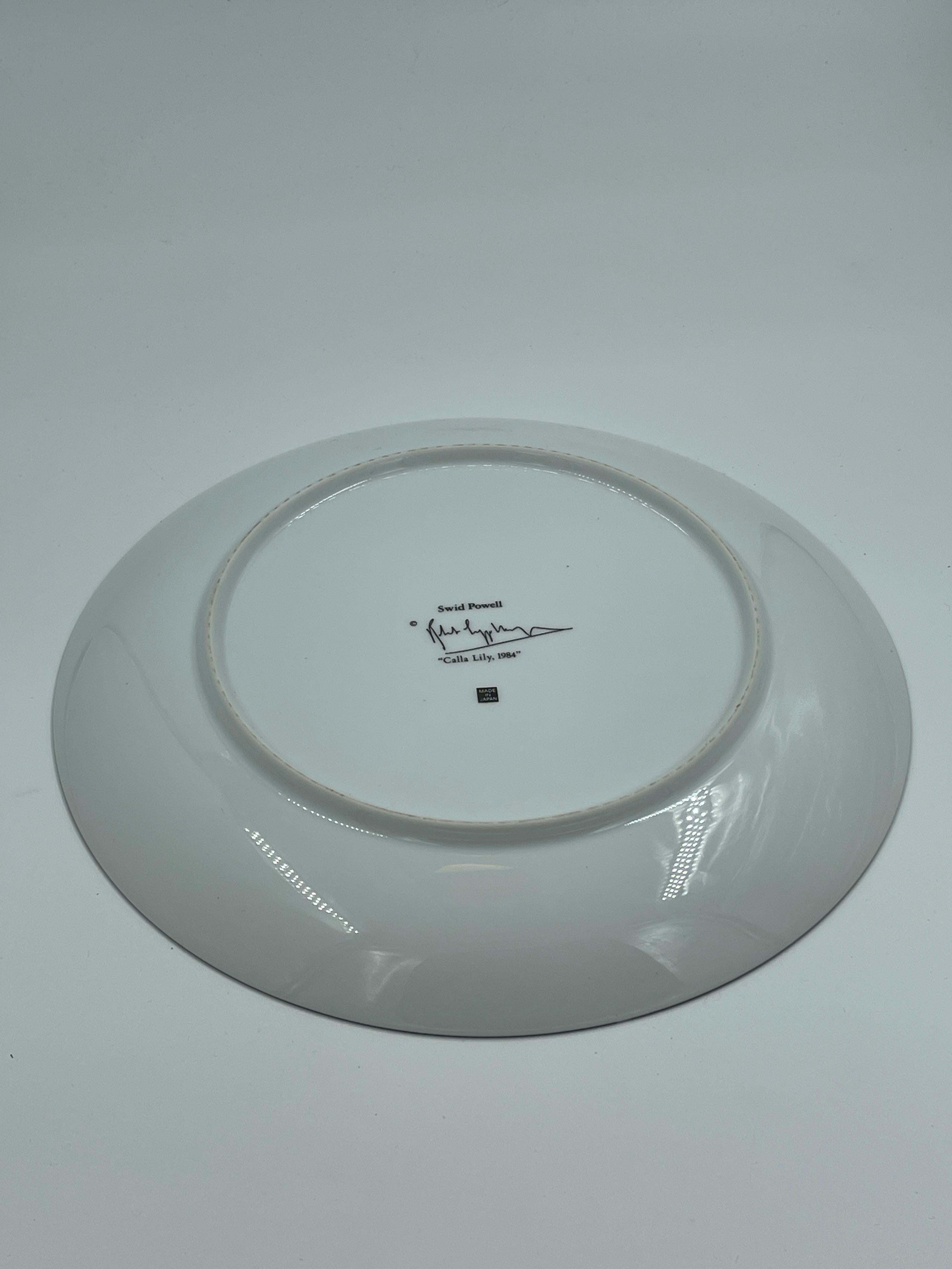 Swid Powell - Robert Mapplethorpe Porcelain Plates, Orchid - Flower - Calla Lily For Sale 1