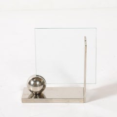 Cadre photo Swid Powell plaqué argent avec motif sphérique