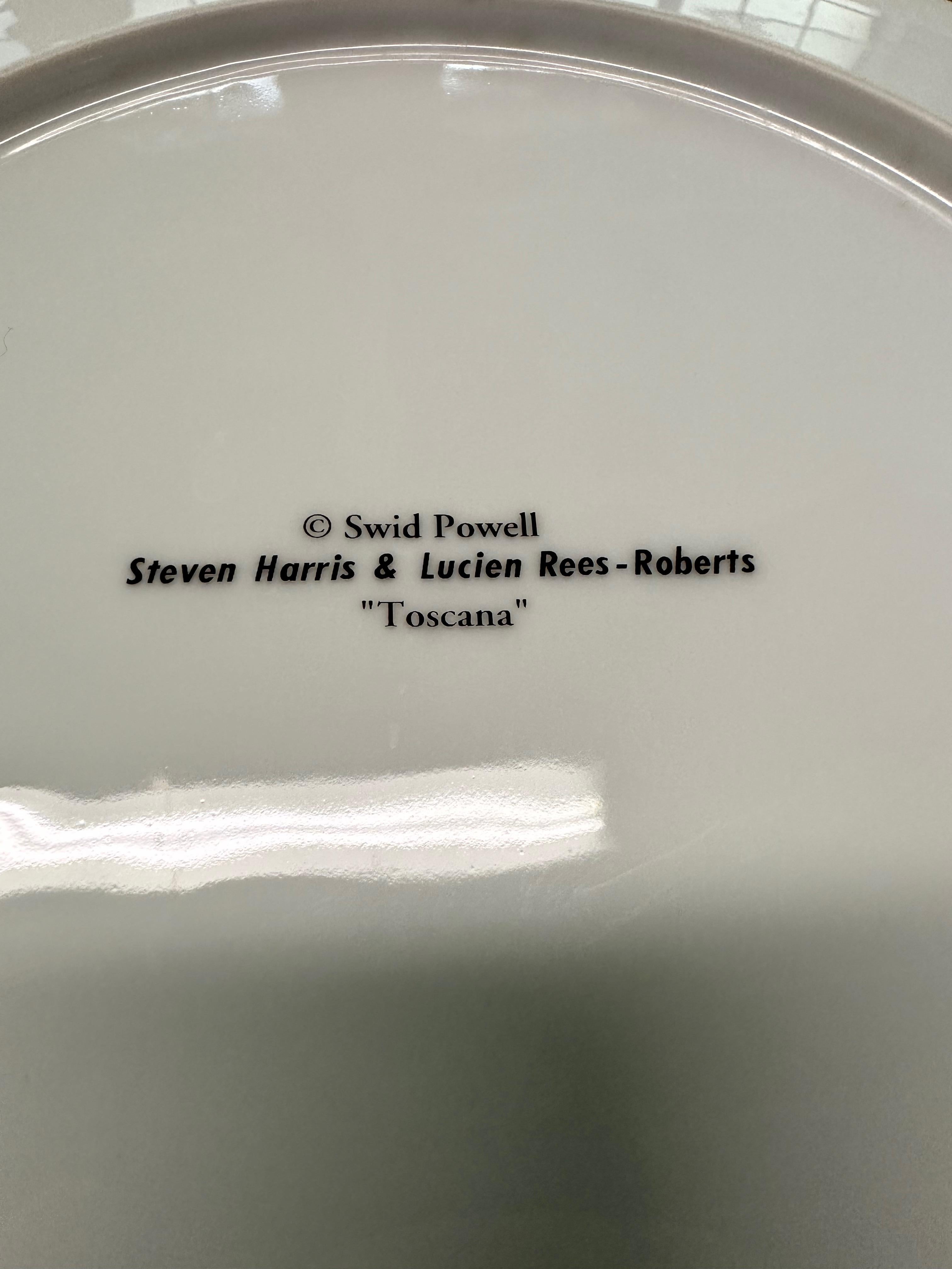 Porcelain Swid Powell Toscana Tableware Designed by Steven Harris & Lucien Ress-Roberts For Sale