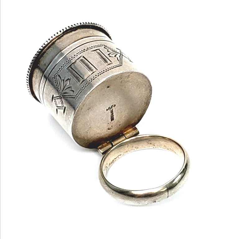 Swift and Fisher Sterling Silver Priest's Ring Anointing Oil Jar at ...